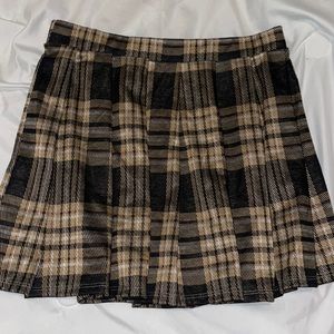 Rue21 Brown and Black Plaid Skirt